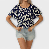 Evelyn - Casual pluus ümmarguse kaelusega