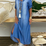 Ibiza - Maxi Denim Kleit