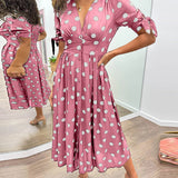 Mónica - Elegantne Täpiline Kleid