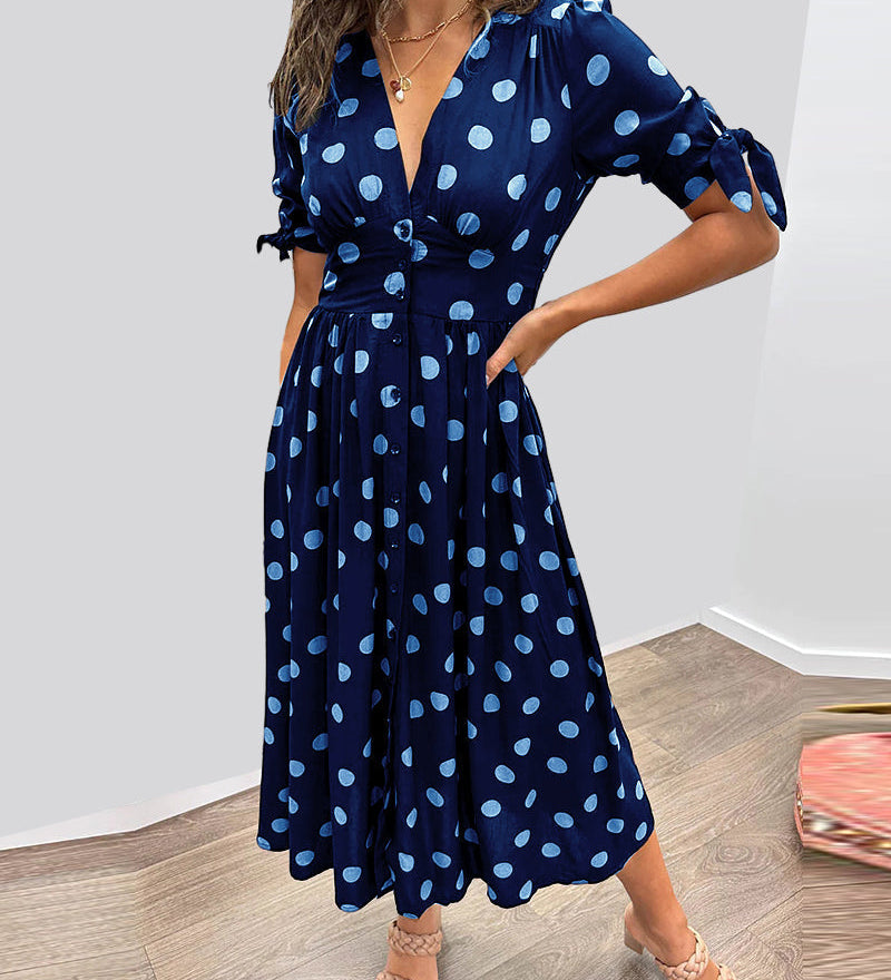 Mónica - Elegantne Täpiline Kleid