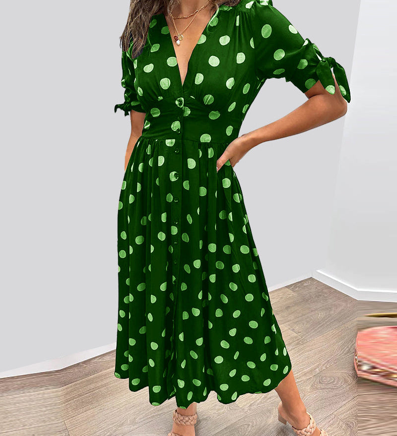 Mónica - Elegantne Täpiline Kleid
