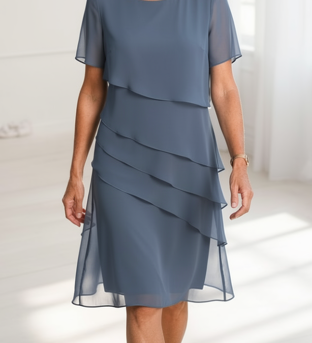 Lídia - Elegantne Mugavuse Ruffle Kleit