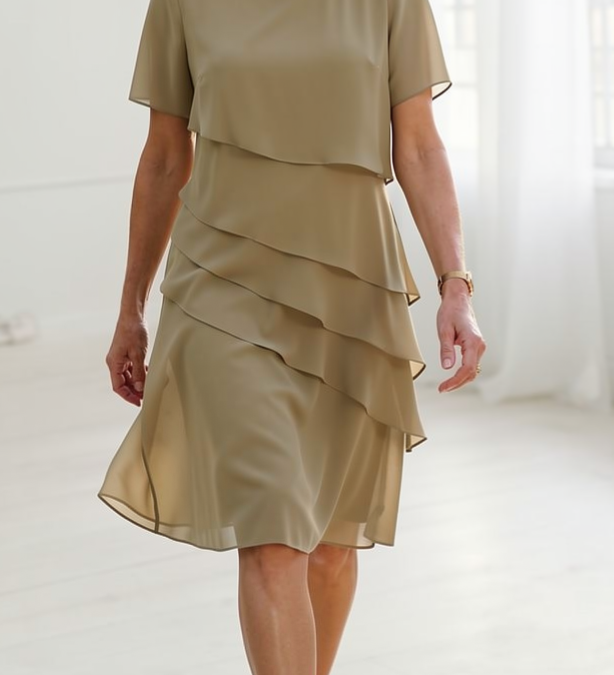 Lídia - Elegantne Mugavuse Ruffle Kleit