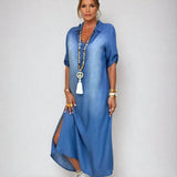 Ibiza - Maxi Denim Kleit