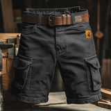 Sven | Lühike retro-stiilis cargo-püksid mitme taskuga