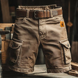 Sven | Lühike retro-stiilis cargo-püksid mitme taskuga