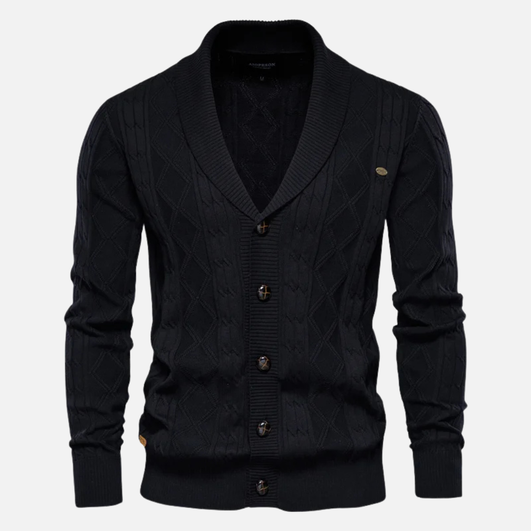 Francisco - Cardigan Argyle Pehme Segu