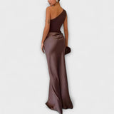 Luna - Asümmeetriline satiinist kleit