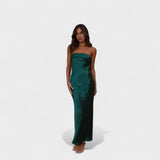 Carmen - Ilma varrukateta satiin Kleid