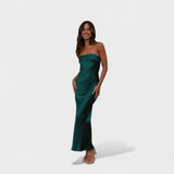 Carmen - Ilma varrukateta satiin Kleid
