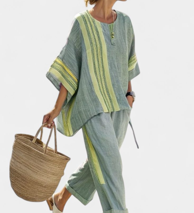 Lorena - Boho Linase ja Bambu Komplekt