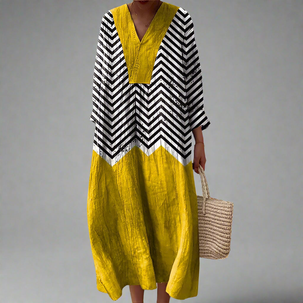 Carla - Geomeetriline Elegantne Kleid