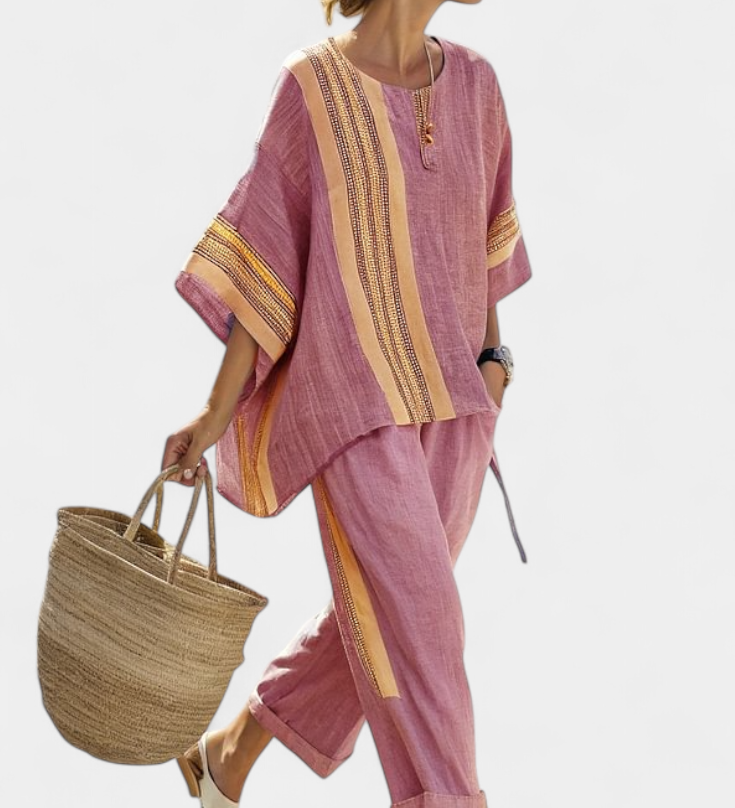 Lorena - Boho Linase ja Bambu Komplekt