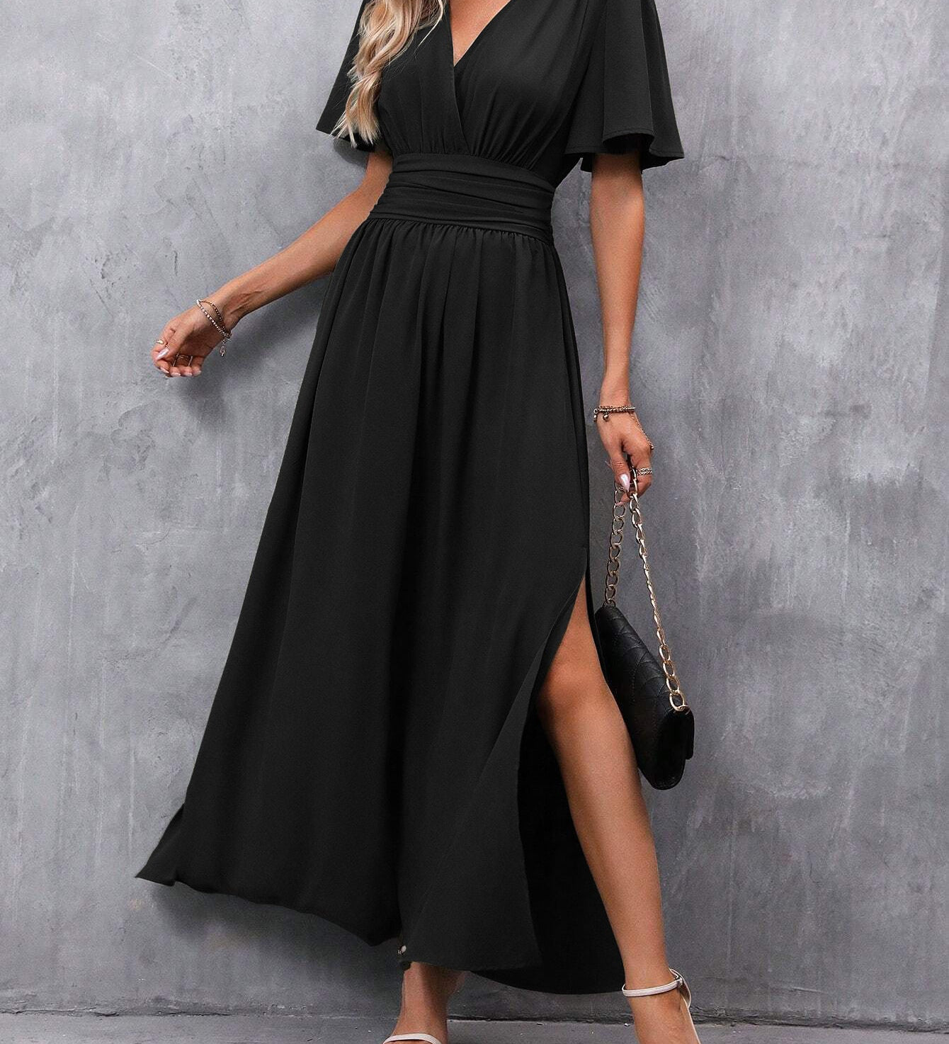Eterna - Elegantne Must Maxi Kleid