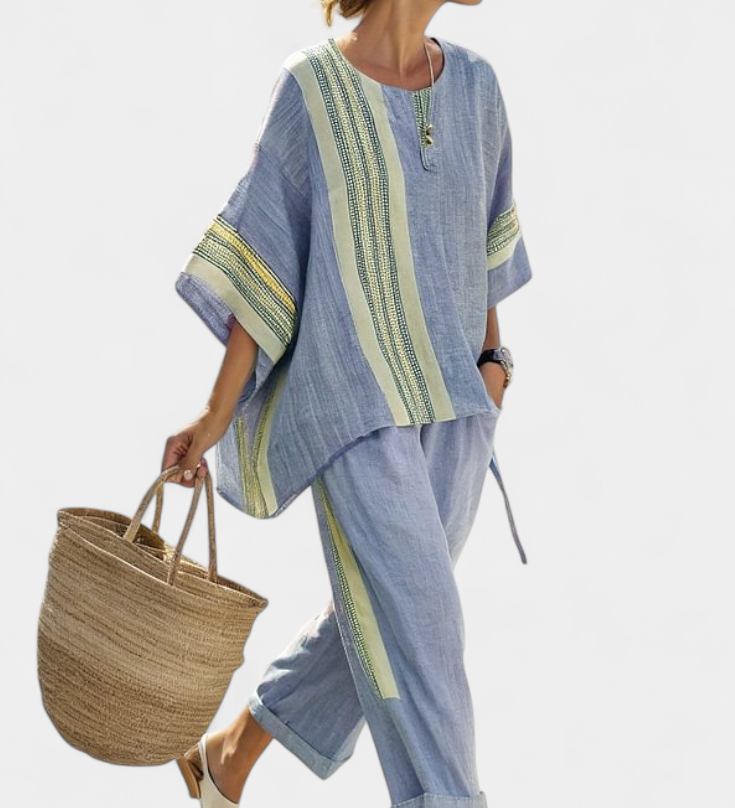 Lorena - Boho Linase ja Bambu Komplekt