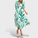 Clara - Elegantne Lilledes Midi Kleid