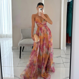 Margarida - Maxi Kleit Lillemustriga