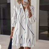 Daniela - Geomeetrilise Mustriga Särk Kleid